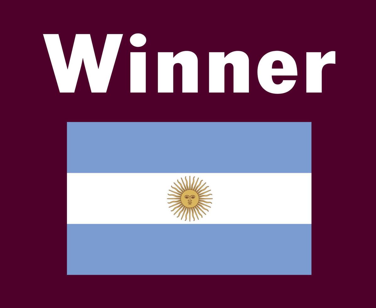 argentina flagga emblem vinnare slutlig fotboll symbol design latin Amerika vektor latin amerikan länder fotboll lag illustration