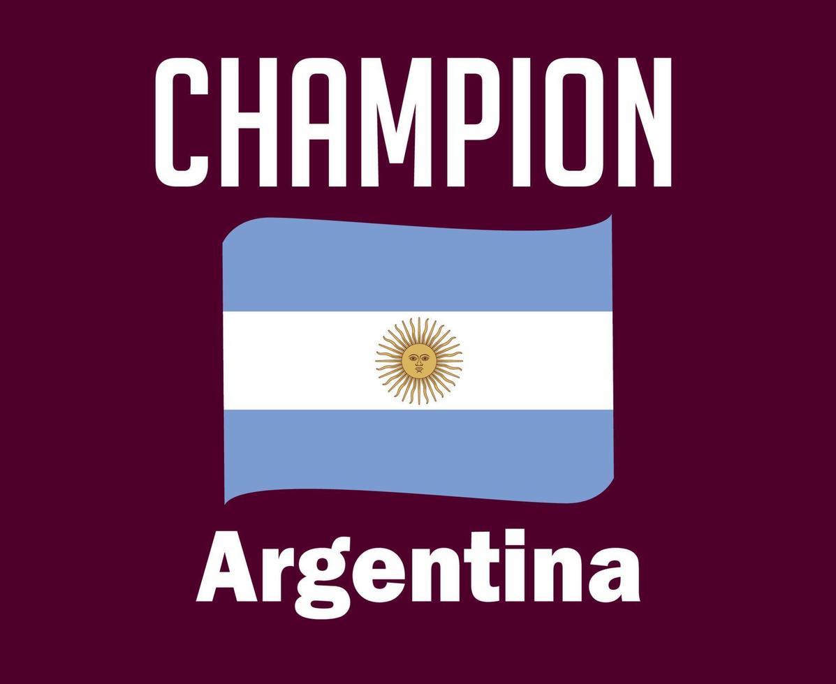 argentinien flaggenband champion mit namen symbol endgültiges fußballdesign lateinamerika vektor lateinamerikanische länder fußballmannschaften illustration