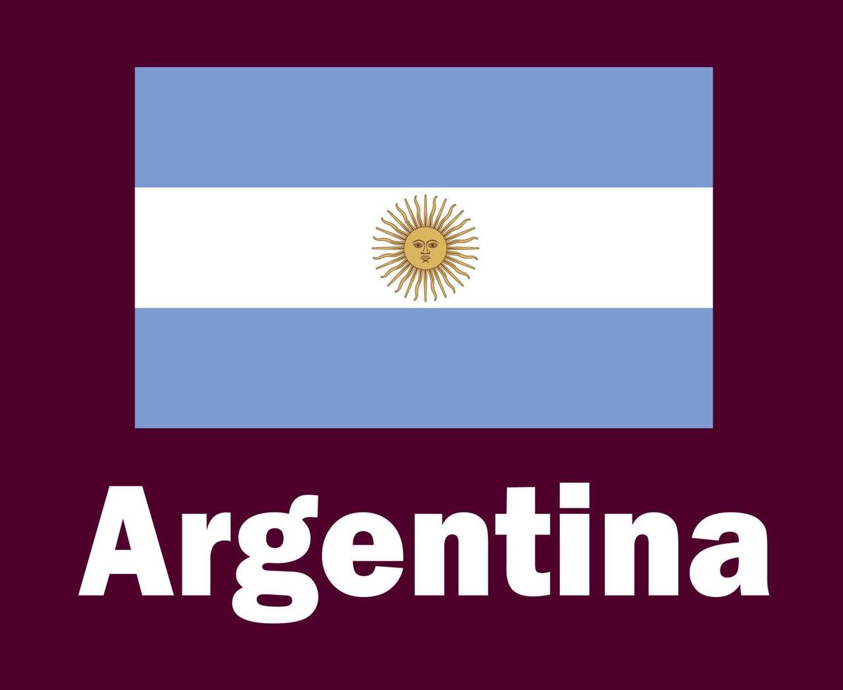 argentina flagga emblem med namn symbol design latin Amerika fotboll slutlig vektor latin amerikan länder fotboll lag illustration