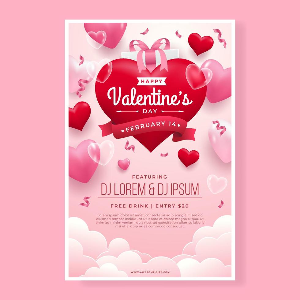 Valentinstag Poster vektor