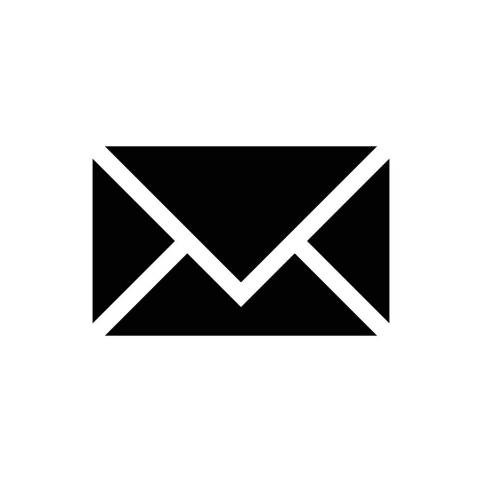 Schwarze E-Mail-Adresssymbol-Vektorillustration vektor