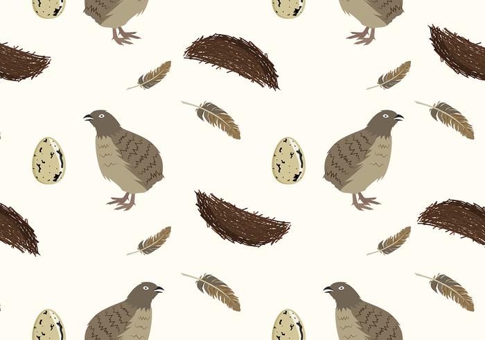 quail fågelmönster fri vektor