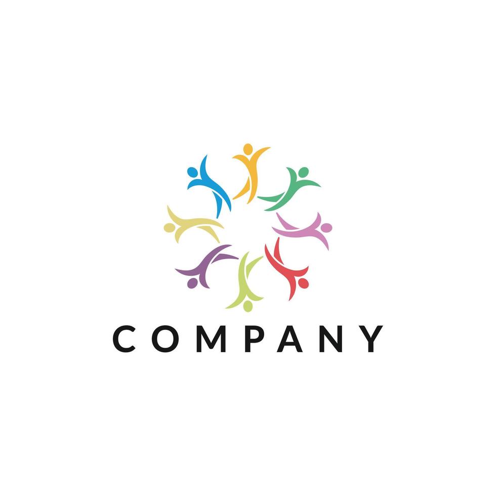 People Family Logo, Unite Group Logo, Team Work Logo, Group Logo Template vektor