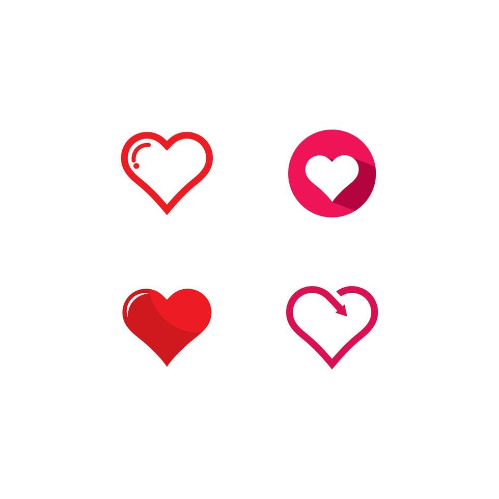 kärlek logotyp vektor ikon illustration design