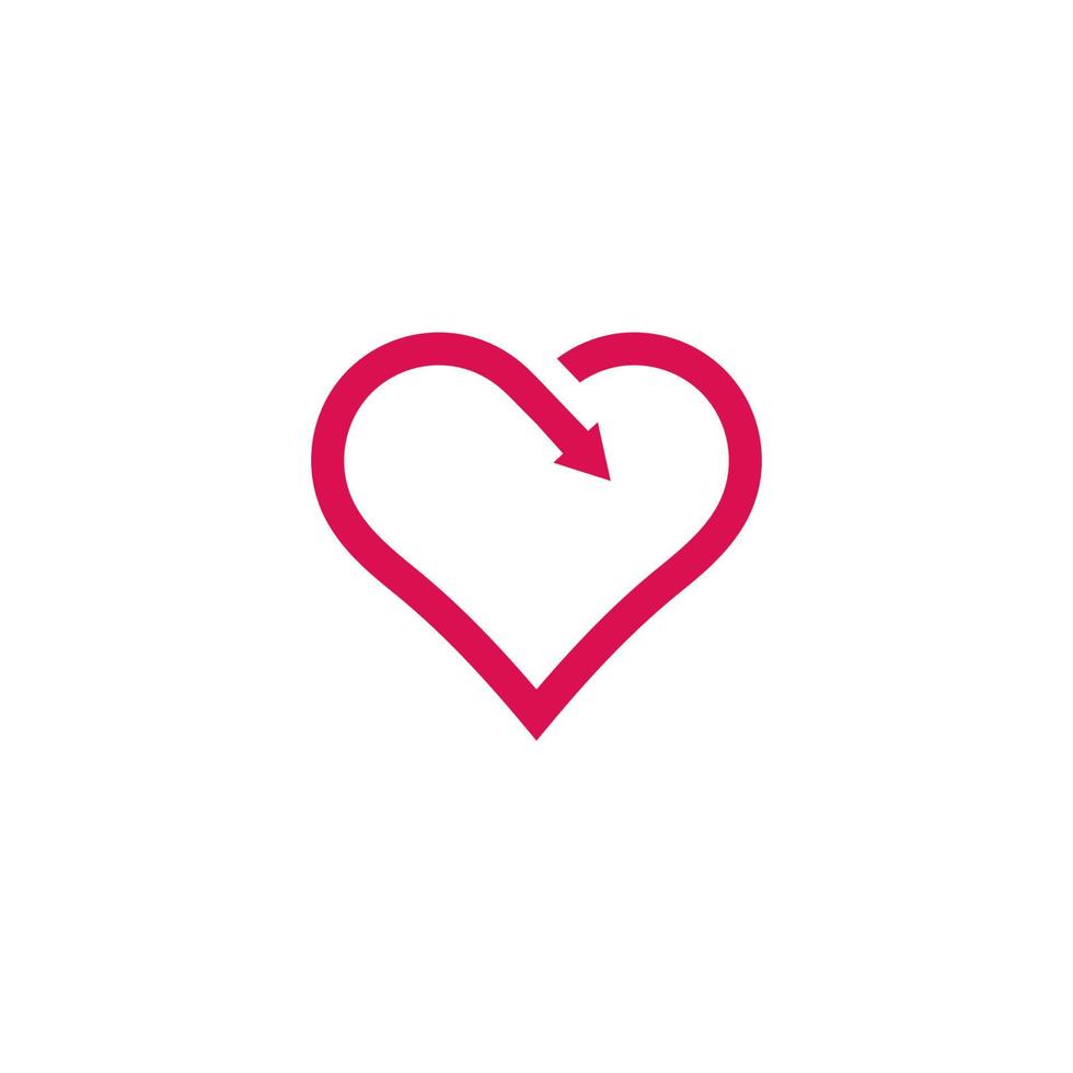 Liebe Logo Vektor Icon Illustration Design