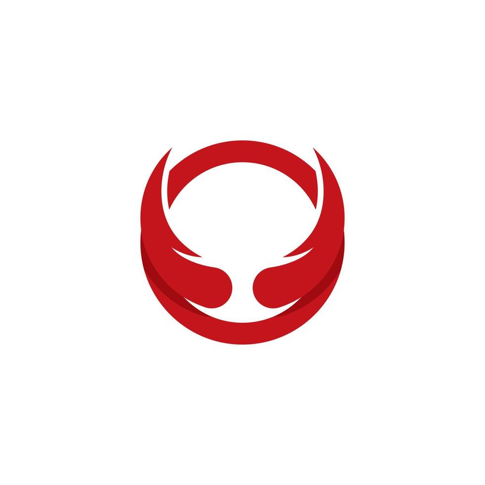 Teufelshorn-Logo-Vektor vektor