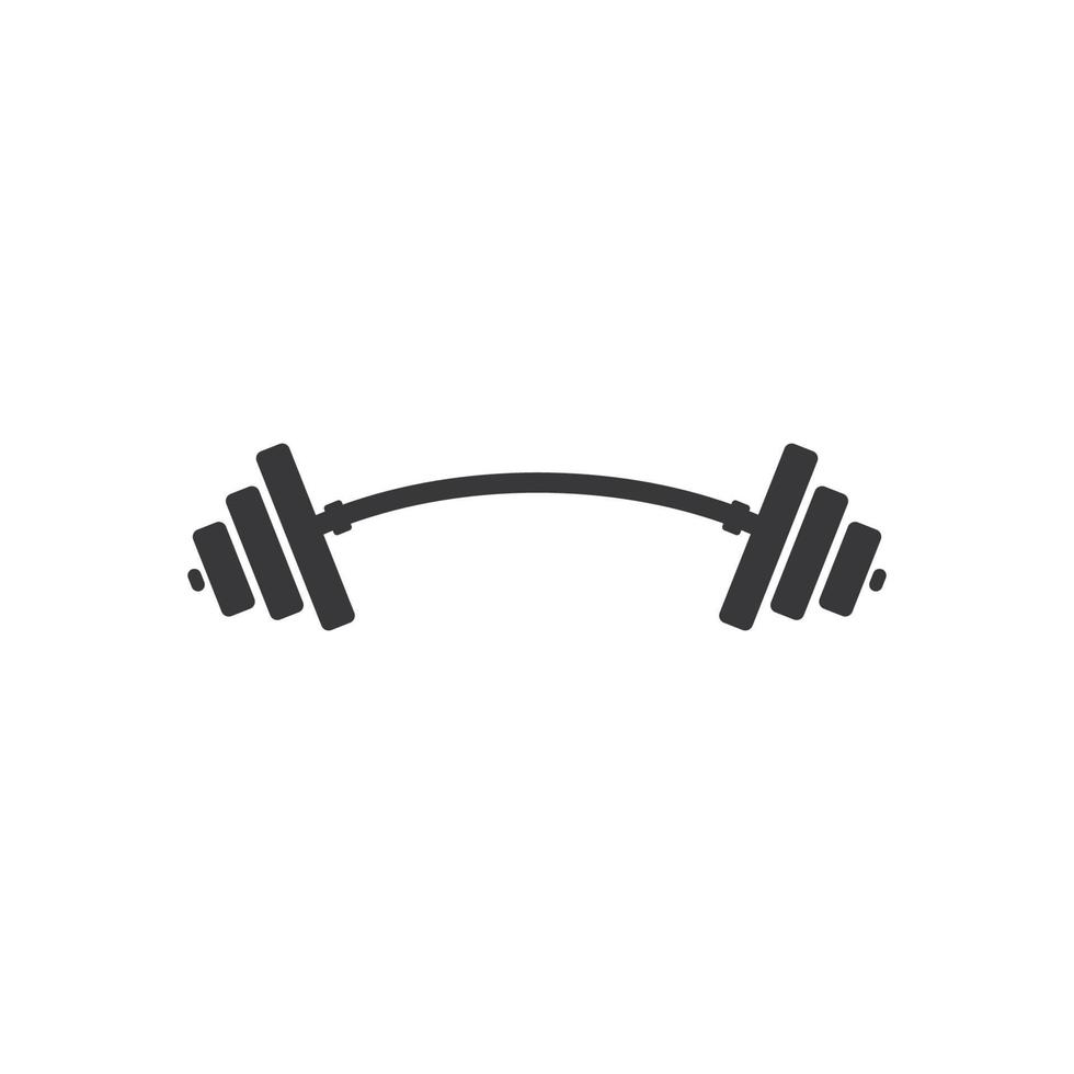 Langhantel, Kurzhantel Fitness-Studio-Symbol Logo-Vorlage Fitnessstudio-Abzeichen, Fitness-Logo vektor