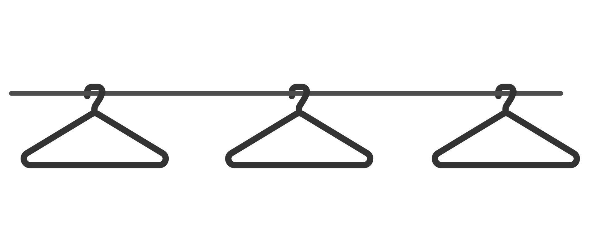 ikon av kläder galgar. vektor illustration