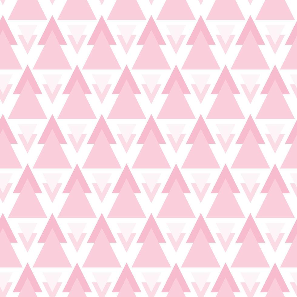 söt sömlös ritad för hand mönster. eleganta modern vektor mönster med trianglar av ljus rosa och ljus rosa. rolig barns upprepa rosa skriva ut