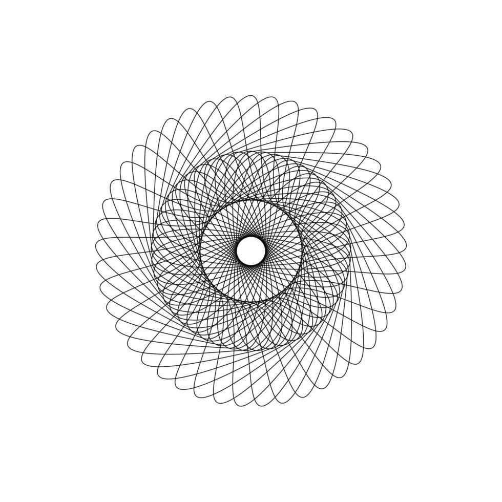 Kreis- oder Spiralverzierung. es kann für Element oder Symbol verwendet werden. vektor