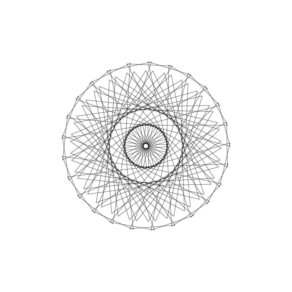 cirkel eller spiral prydnad. den kan vara Begagnade för element eller symbol. vektor