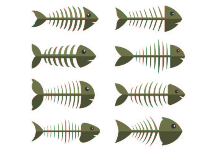 Set of Fishbone Icons vektor