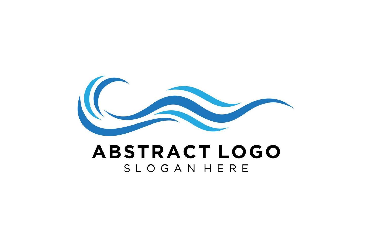 abstraktes Wasserwellen-Splash-Logo-Symbol und Icon-Design. vektor