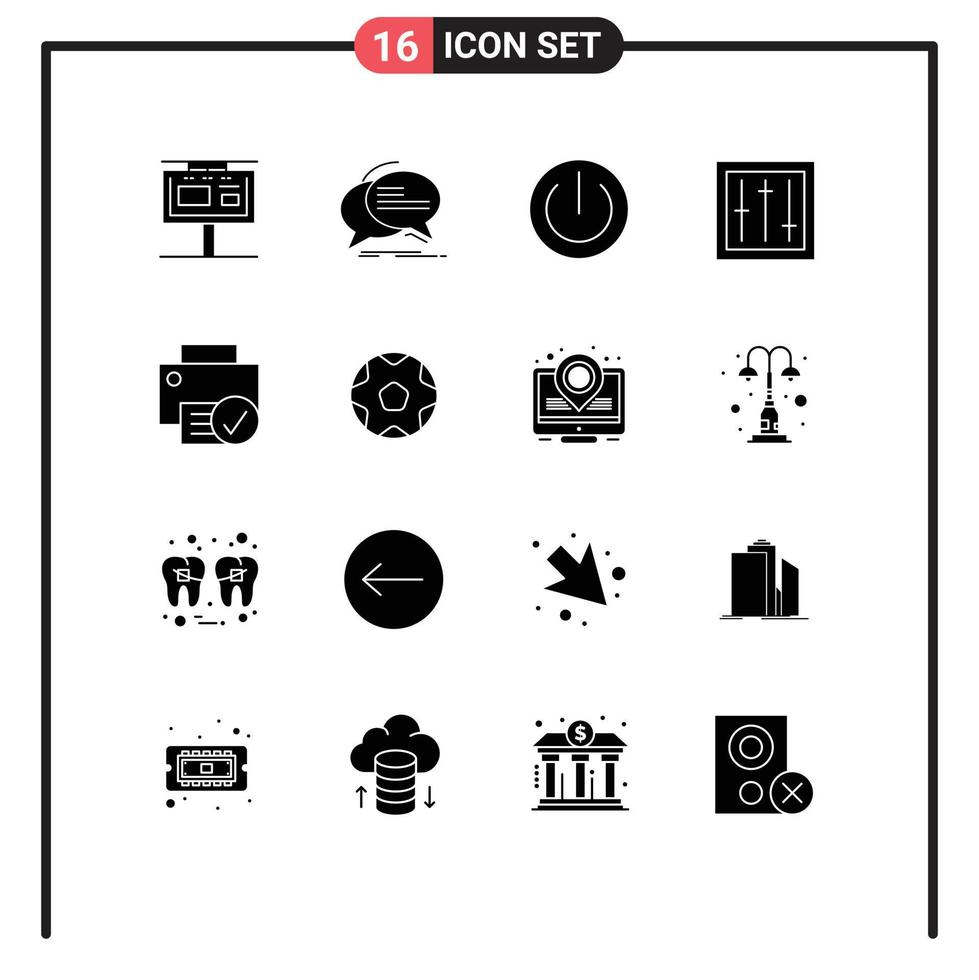 16 kreativ ikoner modern tecken och symboler av elektronik enheter Tal kraft elektronik redigerbar vektor design element