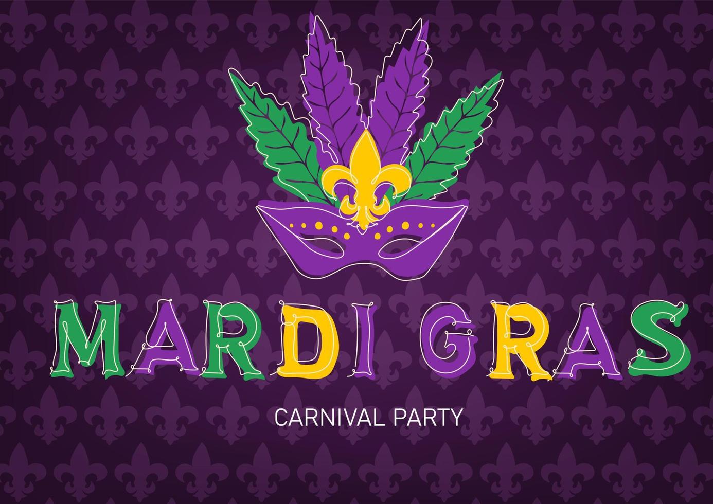 karneval karneval party design. vektor