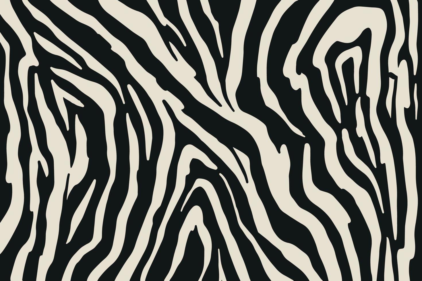 Vektor trendiger Zebra-Pelzdruck. Tierfell, Vektorhintergrund für Stoffdesign, Packpapier, Textilien und Tapeten. exotische wilde animalische hautstruktur