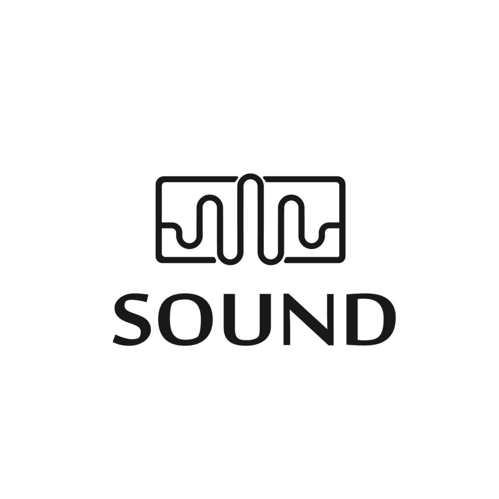 ljud röst radio audio media musik spela in logotyp design symbol vektor