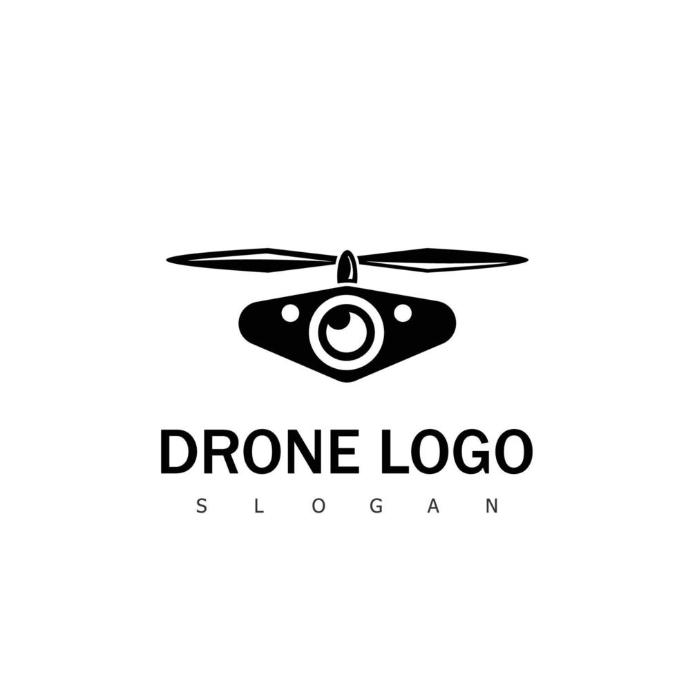 Drönare flyga logotyp avlägsen teknologi symbol vektor