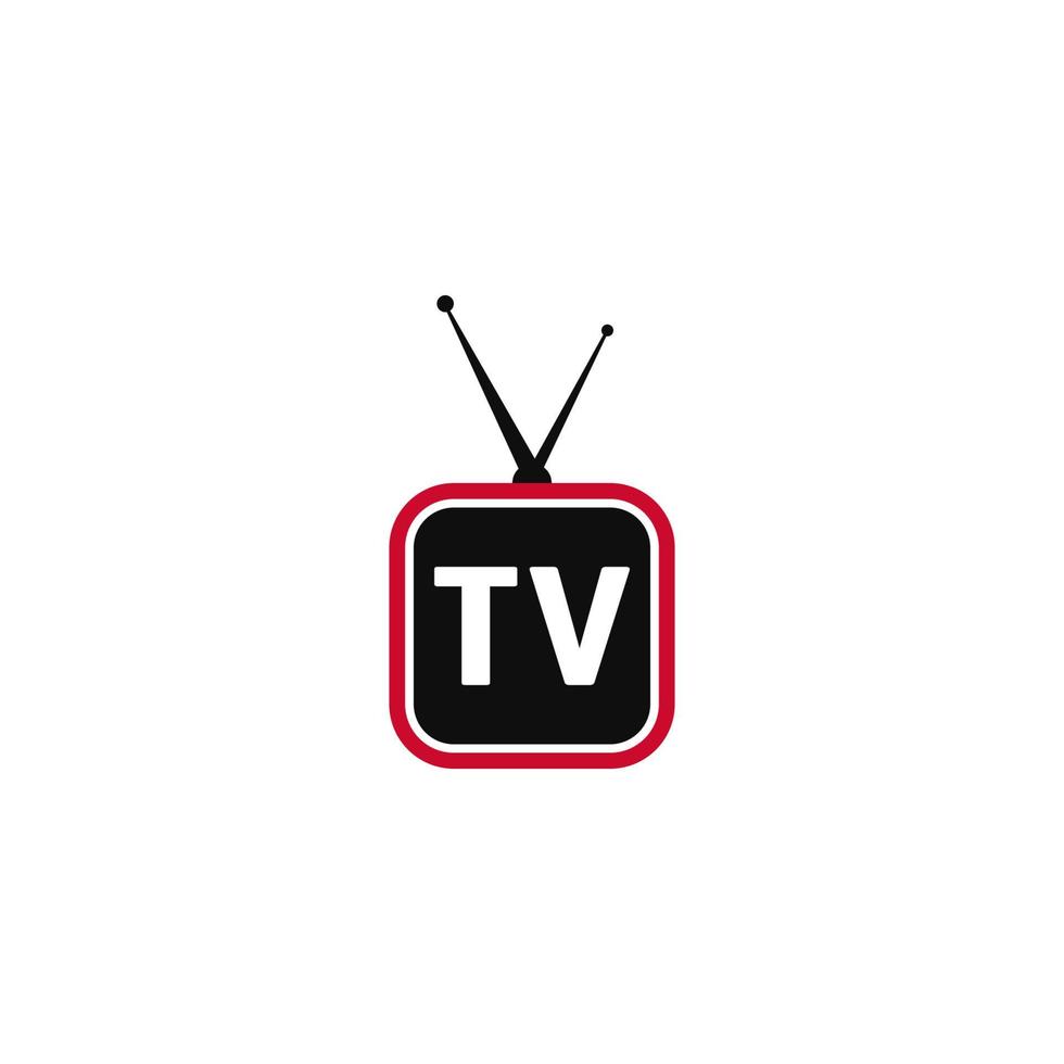 TV tv elektronisk media logotyp ikon vektor mall