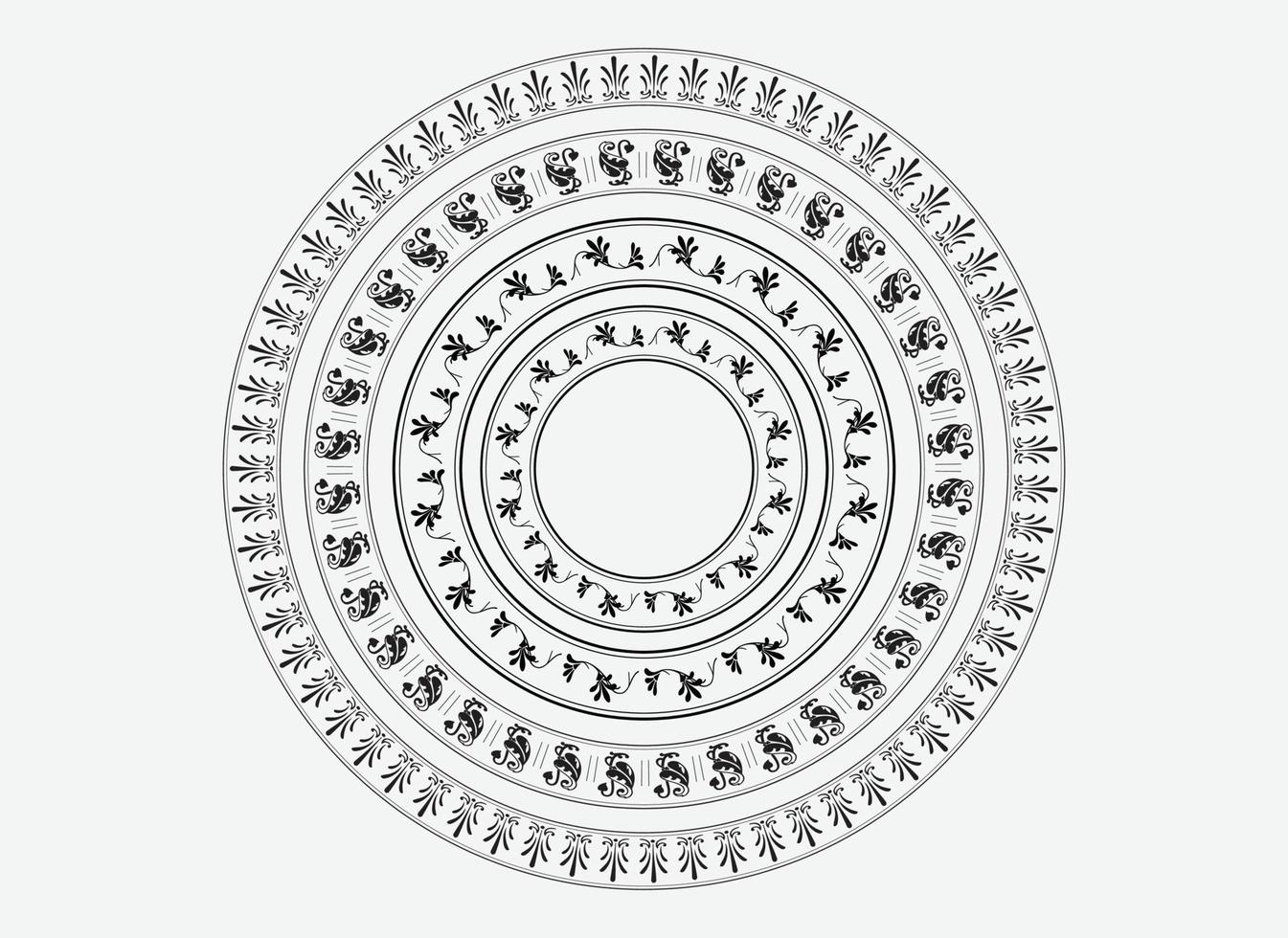 Vektor-Grenze-Mandala-Design-Kunst vektor