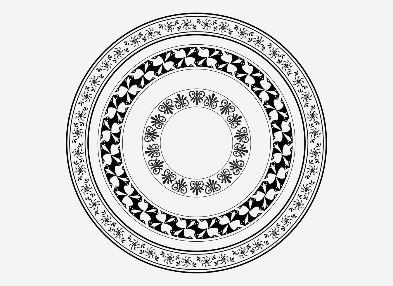 Kreisrand, abstraktes Mandala-Gestaltungselement vektor