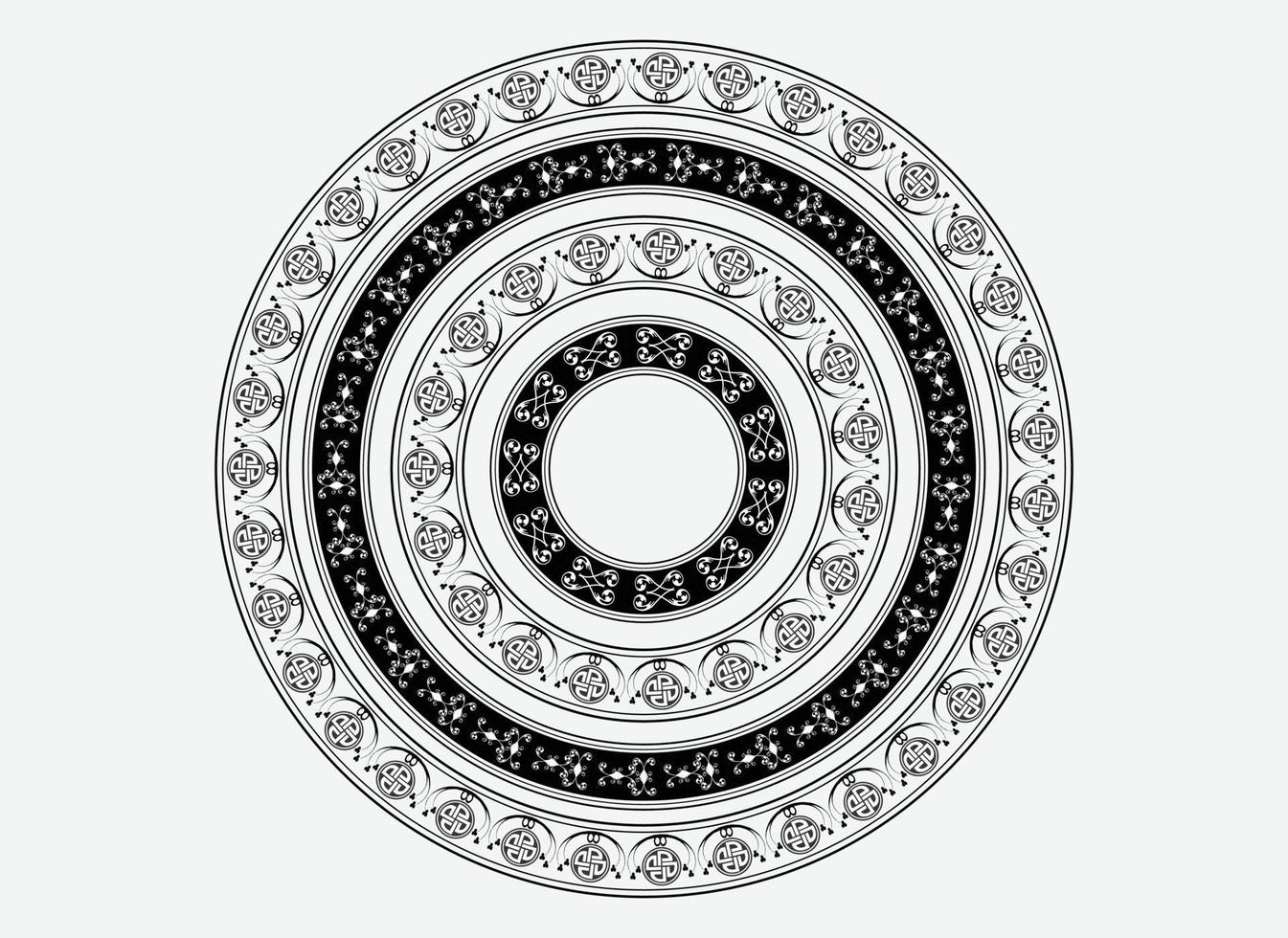 Vektor-Grenze-Mandala-Design-Kunst vektor