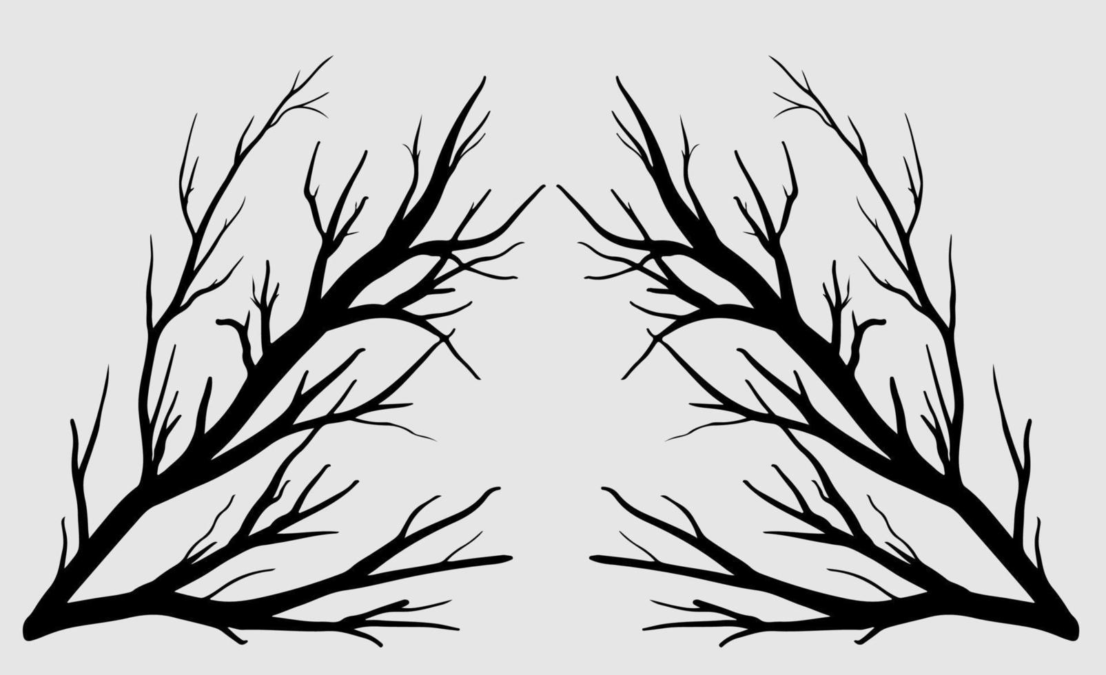 Kahler Baum Silhouette Kunst Vektordesign Pflanze nackte Form für Websites, Druck und andere. vektor