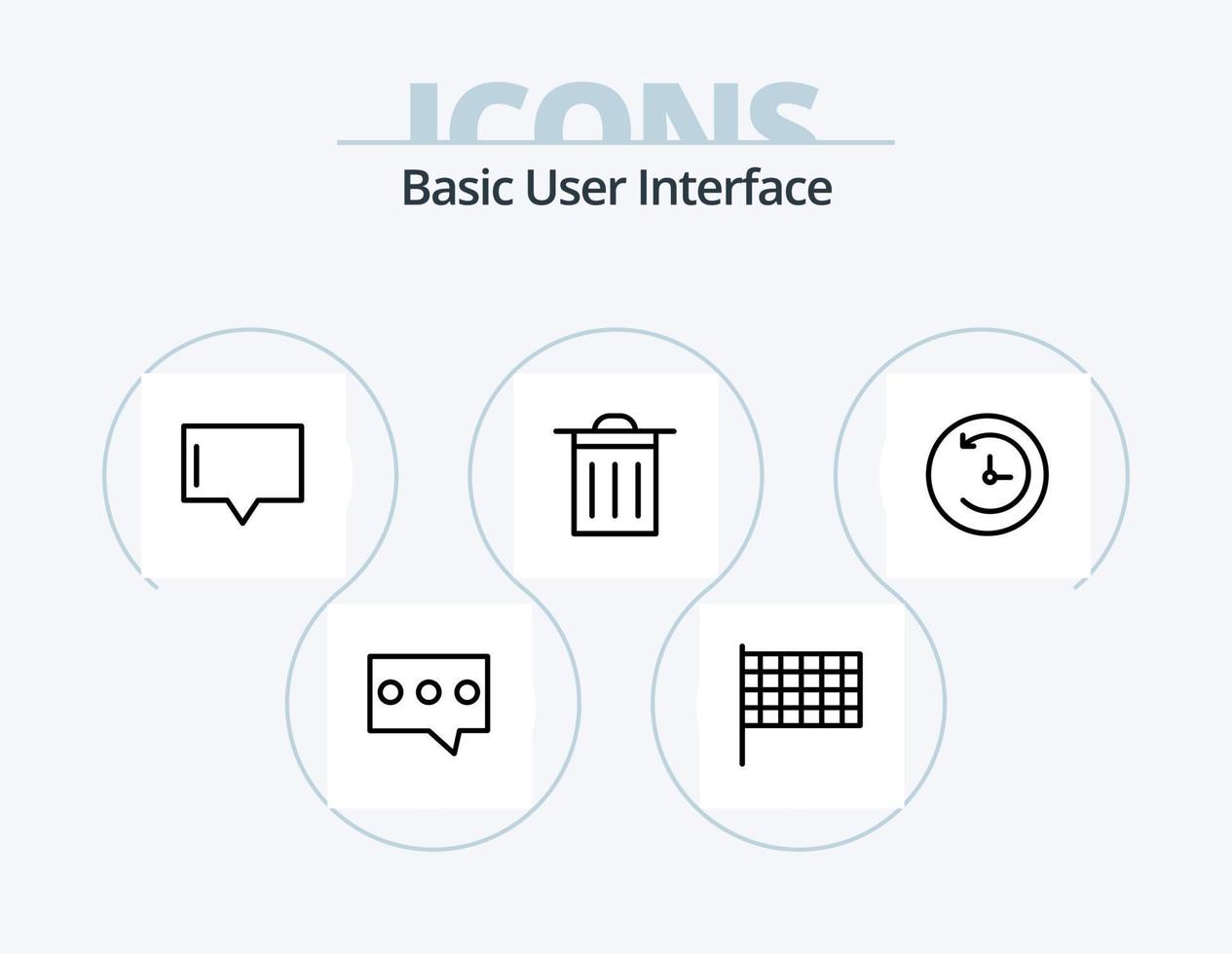 Basic Line Icon Pack 5 Icon-Design. . Schach. . Ausrüstung vektor