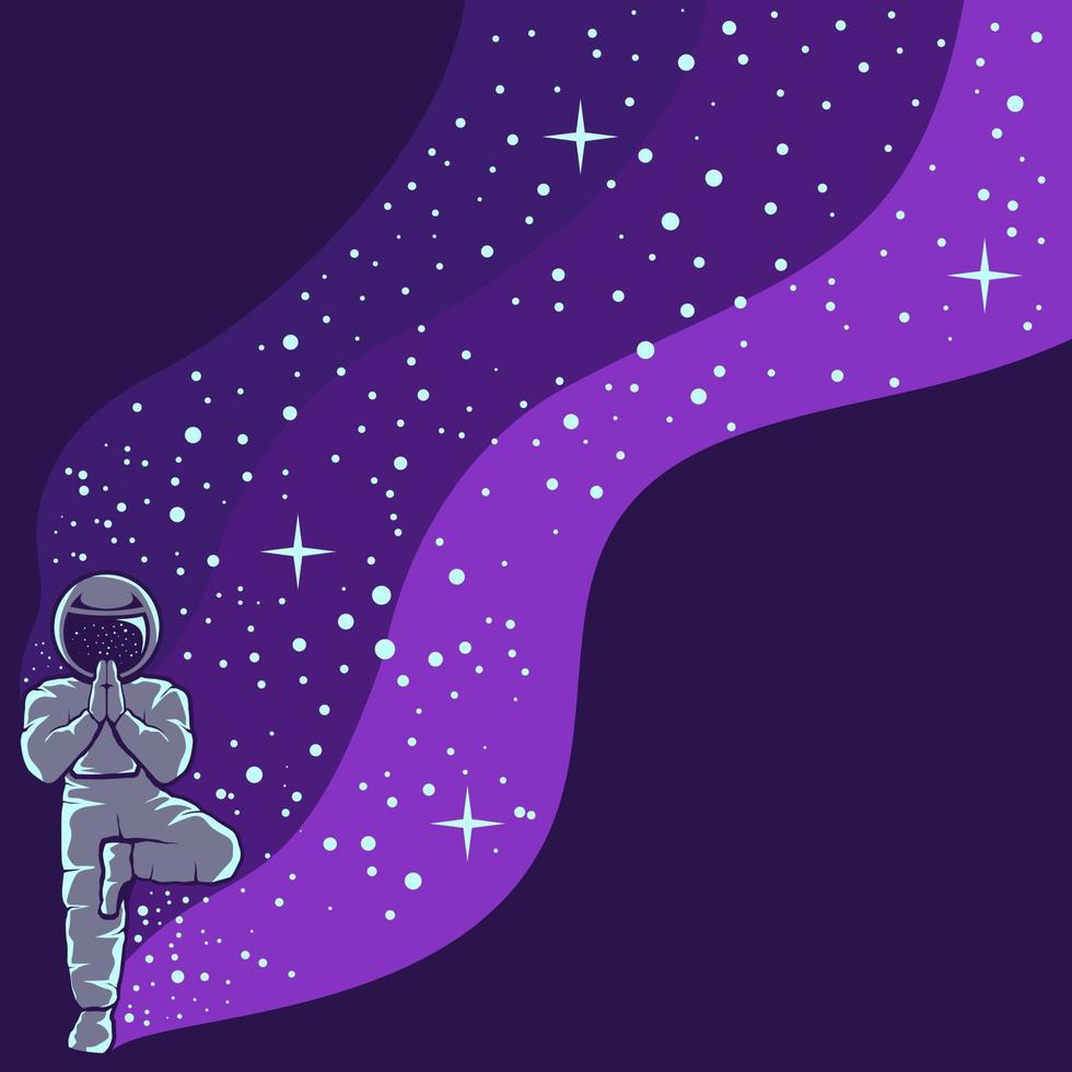 astronauter ha roligt logotyp design illustration vektor