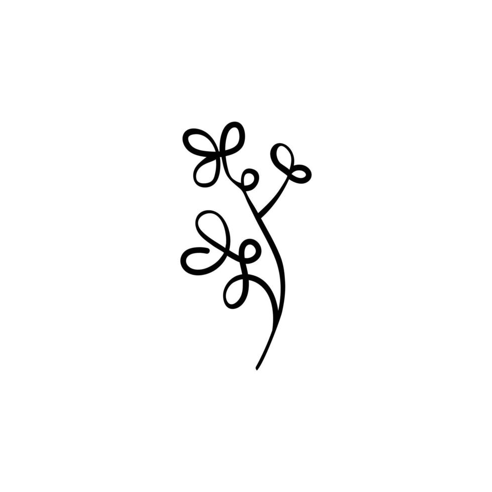 florales Linienstil-Icon-Design vektor