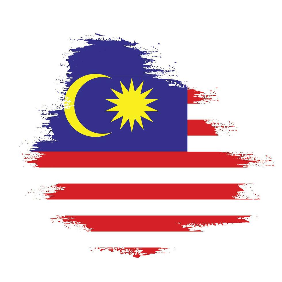 malen pinselstrich clipart malaysia flag vektor