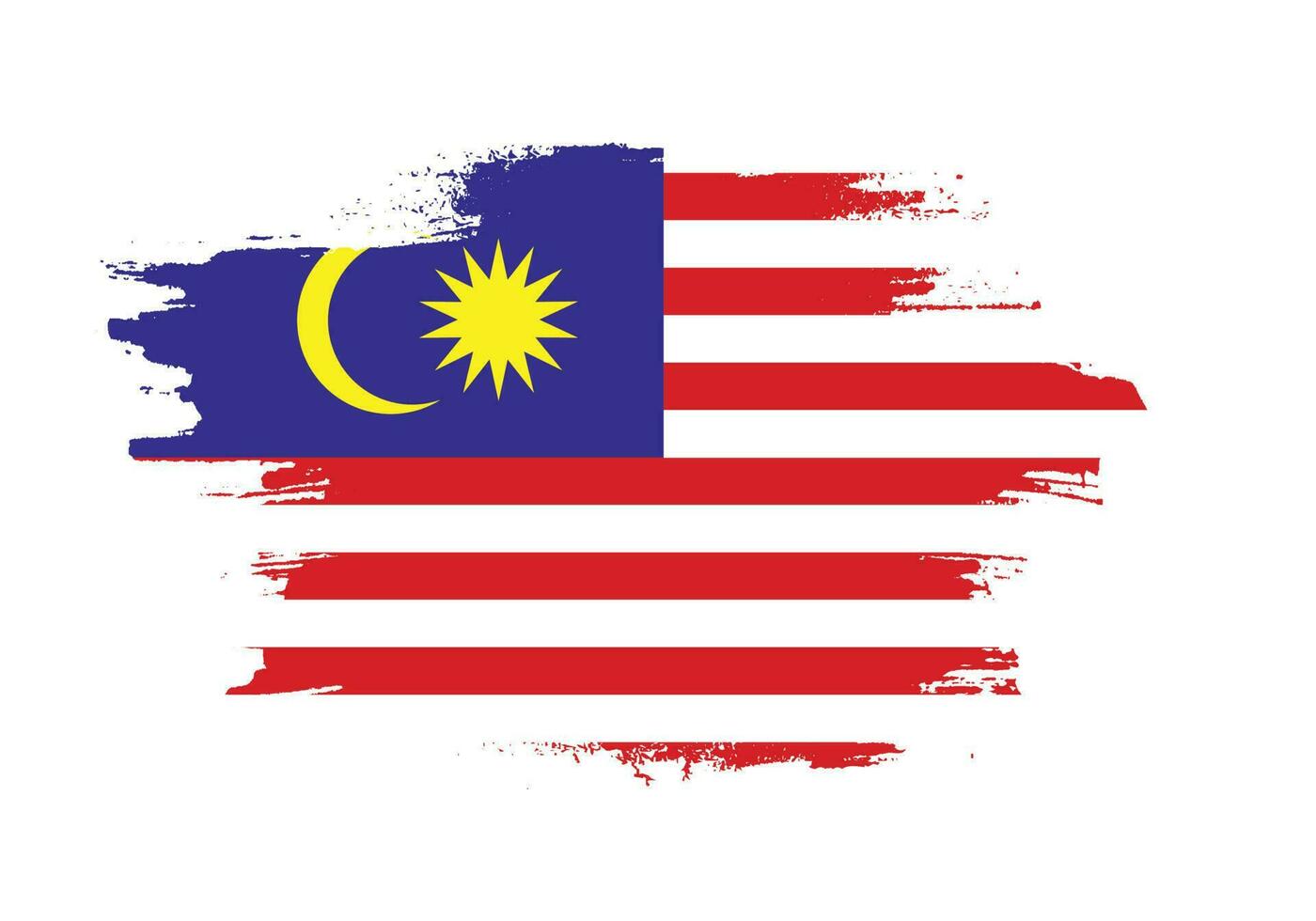 professionell malaysia textur flagga vektor