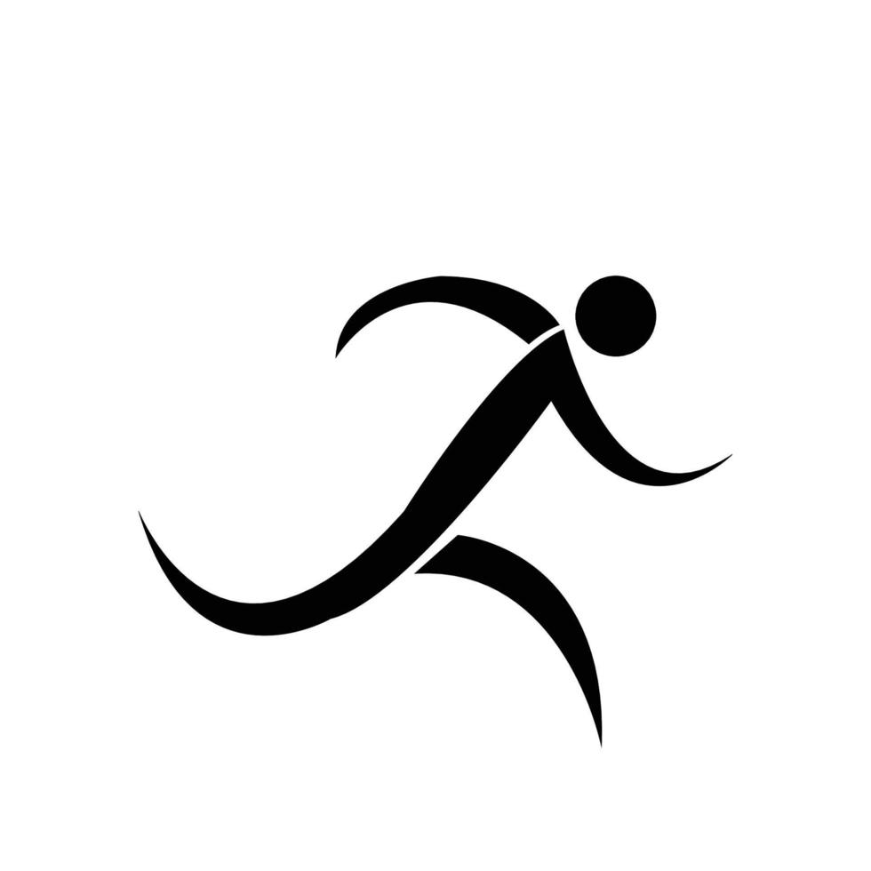 mänsklig löpning vektor logotyp