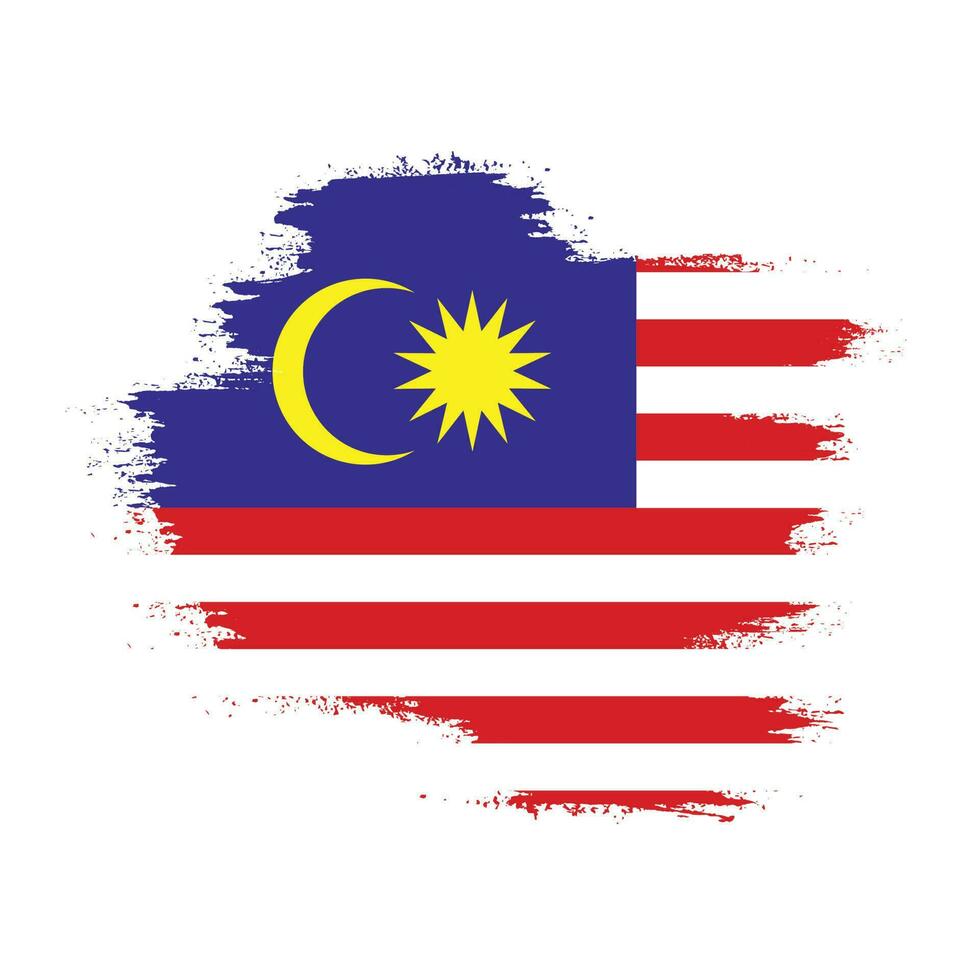 malen pinselstrich clipart malaysia flag vektor