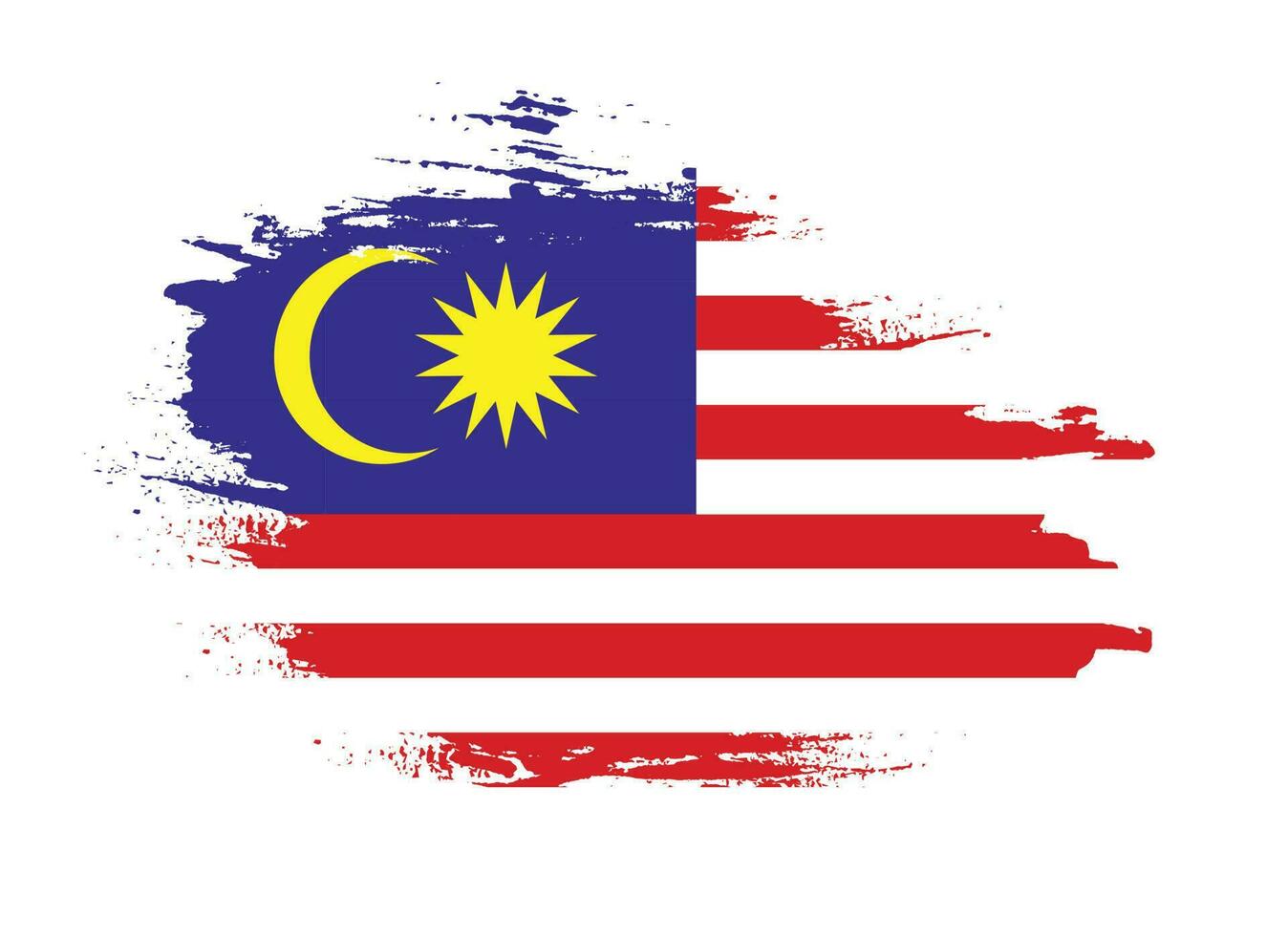 neue handfarbe malaysia abstrakter flaggenvektor vektor