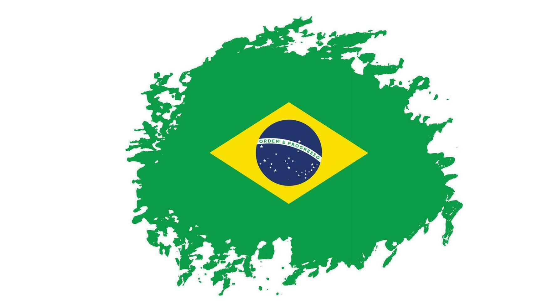 grunge textur verblasste brasilien flaggenvektor vektor