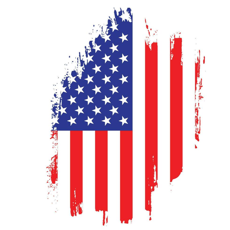 USA måla borsta stroke mall flagga vektor