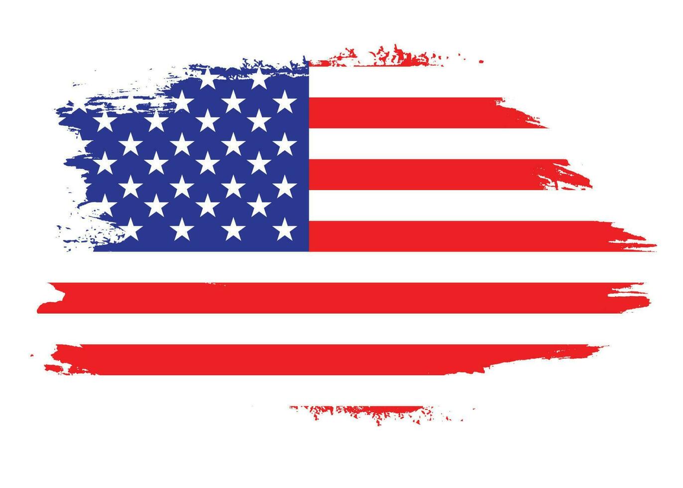 neuer usa-handfarben-grunge-flaggenvektor vektor