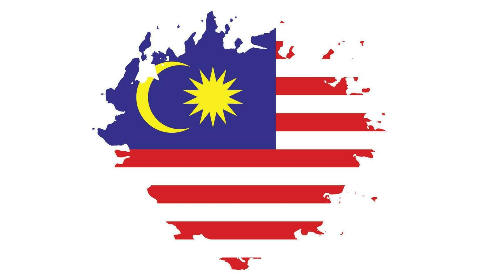 urblekt malaysia grunge flagga vektor