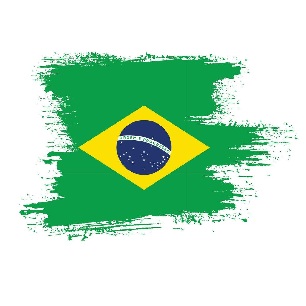 fri borsta vektor ram Brasilien flagga