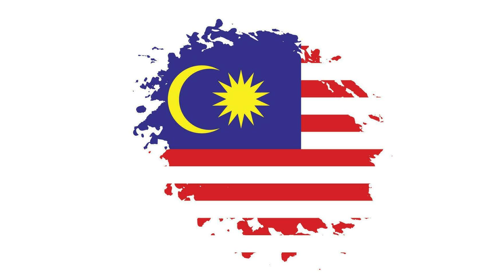 grungy flagge malaysias vektor