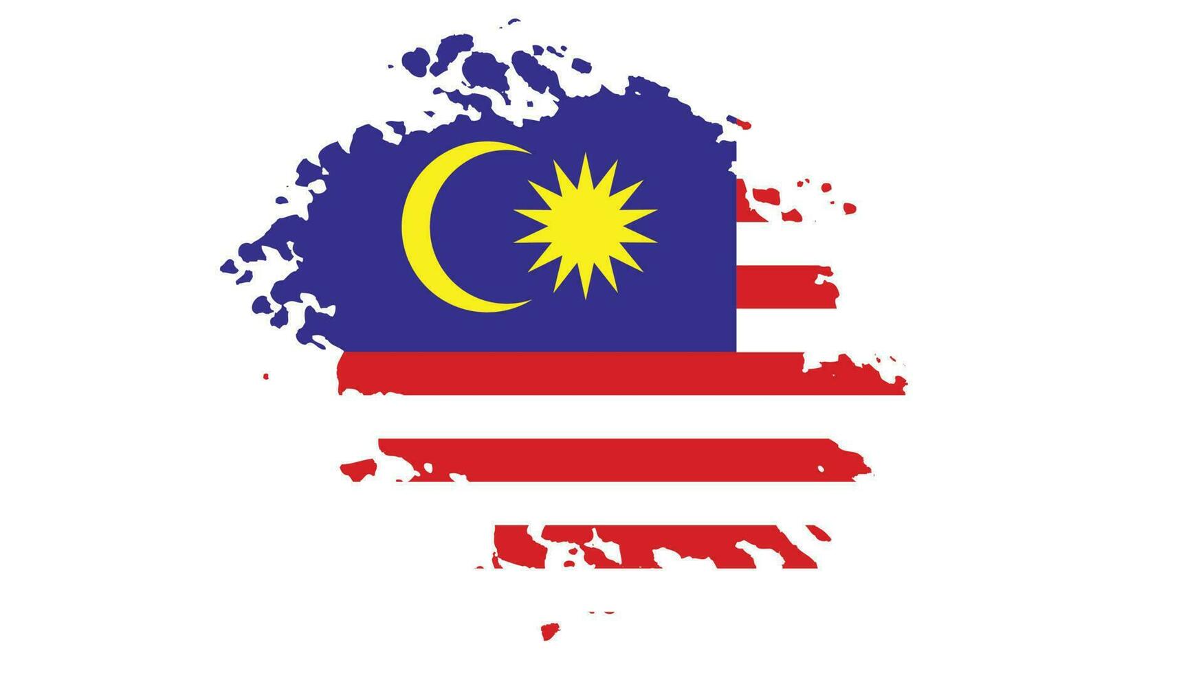 abstrakt malaysia grunge flagga vektor