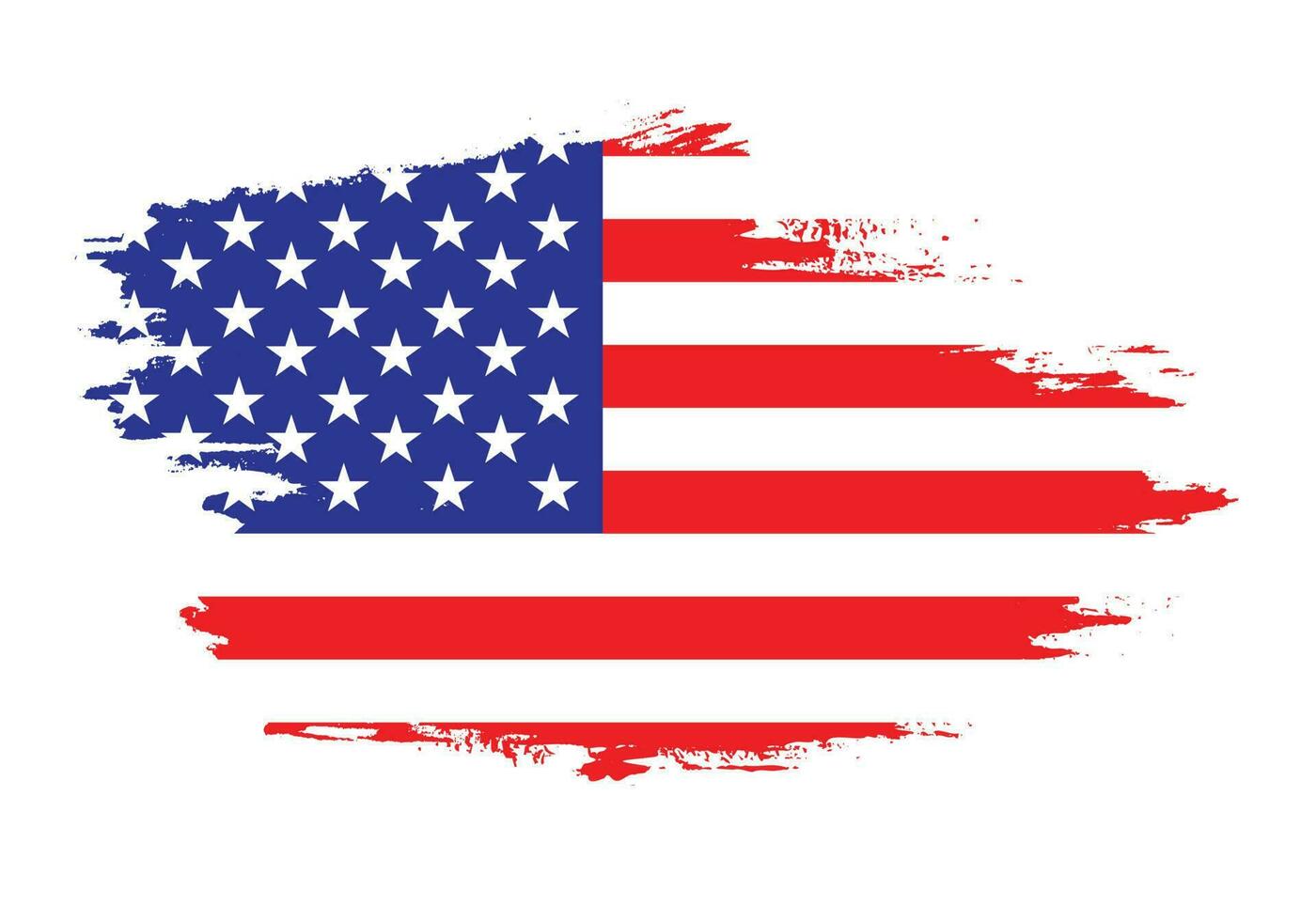 fri borsta stroke USA flagga vektor bild