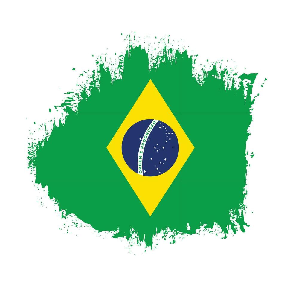 professioneller brasilien-grunge-flaggenvektor vektor