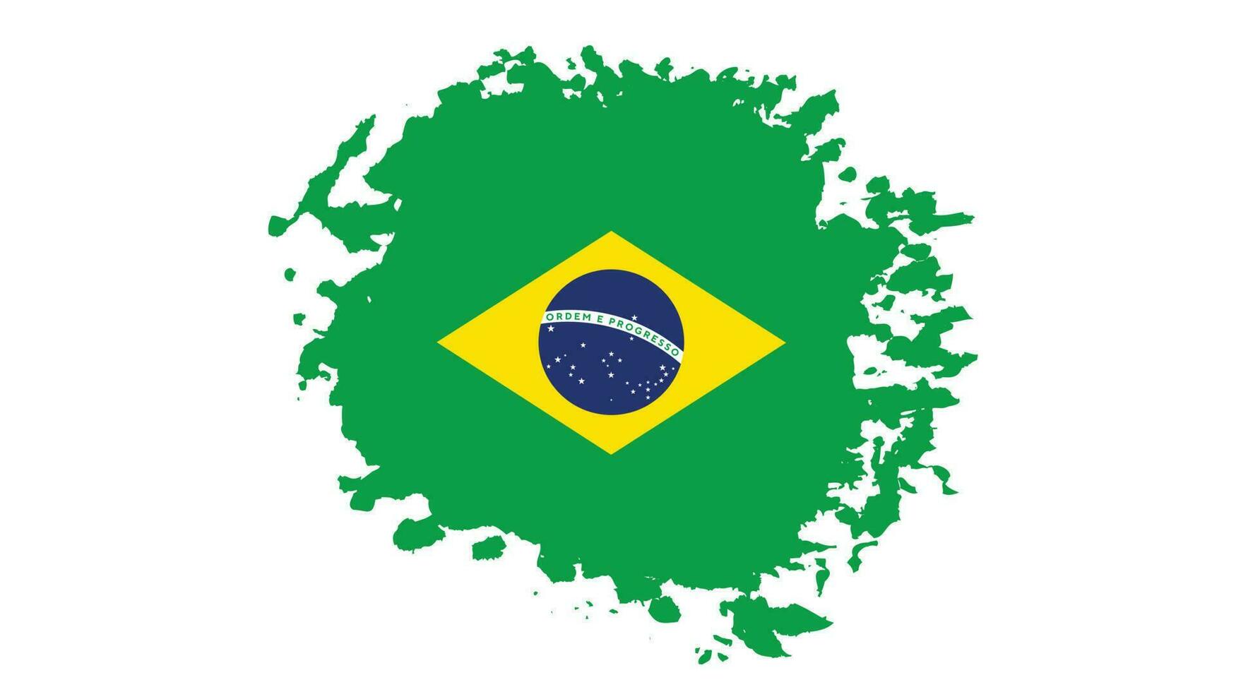 neue bunte abstrakte Brasilien-Flagge vektor
