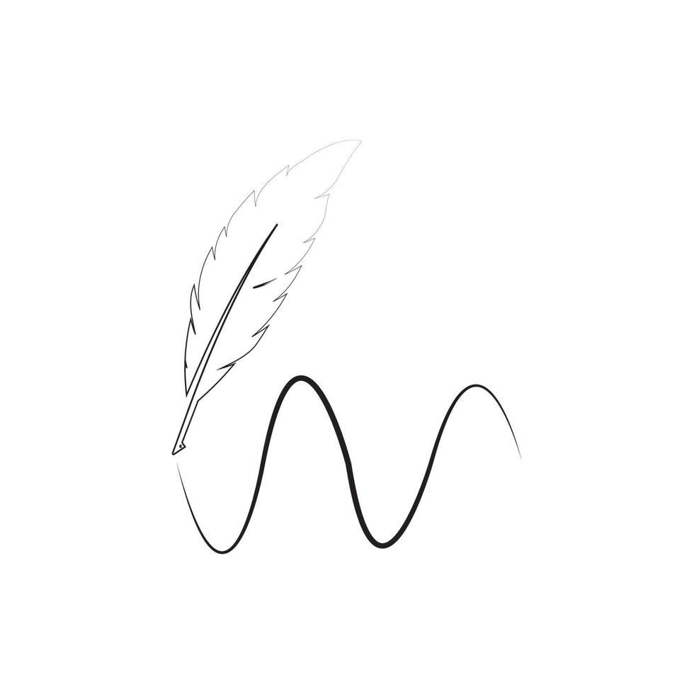 Federkiel-Symbol vektor