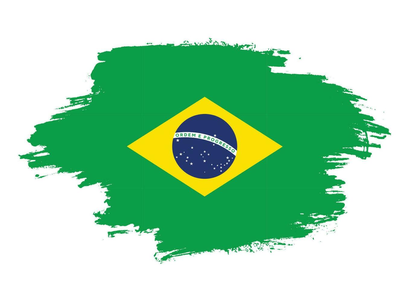årgång Brasilien grunge flagga vektor