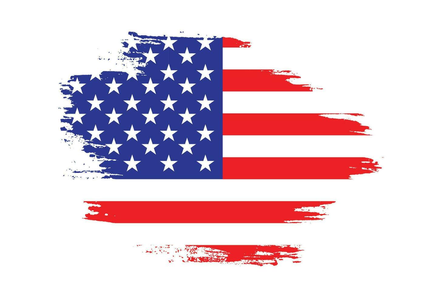 måla borsta stroke USA flagga vektor