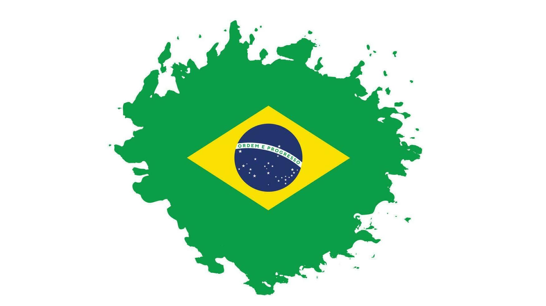 färgrik Brasilien grunge flagga vektor