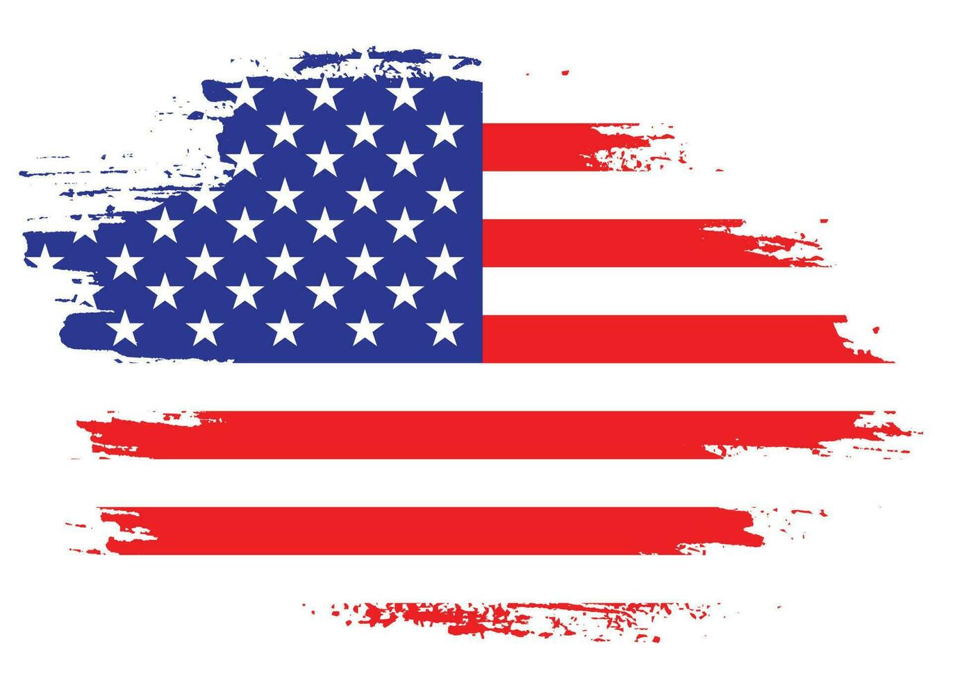 modern borsta stroke USA flagga vektor